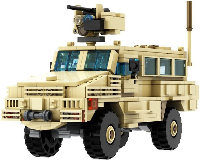 Gobricks MOC MRAP Militärfahrzeug Bausteine Spielzeug ab 14 Jahren - Bild 1