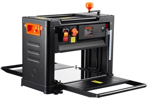 VEVOR Dickenhobelmaschine 2000W mit 3 Hobelmessern, Hobelbreite: 33 cm, B/T/H: 52,5 x 69,6 x 48 cm, Schwarz - Bild 1