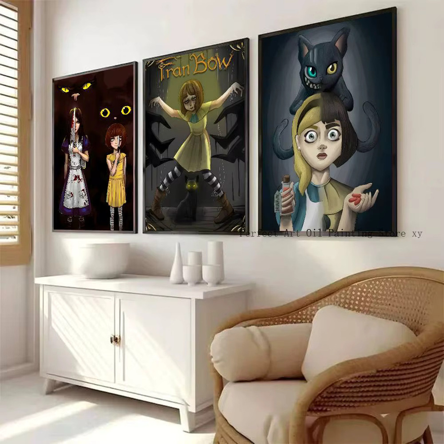Selbstklebendes Fran Bow Anime Poster aus Papier, wasserfest, Mehrfarbig - Bild 3