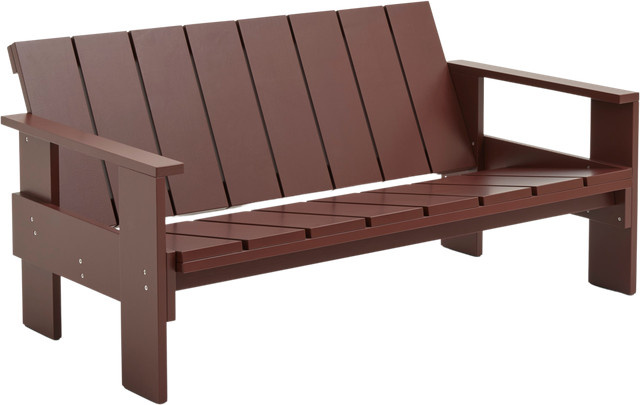HAY Crate Lounge Sofa De Stijl in Rot mit Kissen - Bild 1