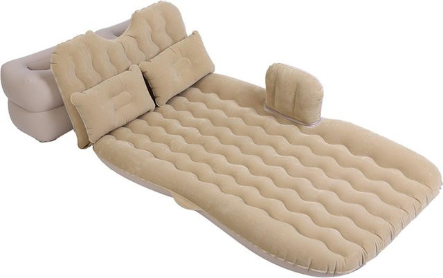 Aufblasbare Luftmatratze für Camping und Auto Rücksitz in Beige von KONNWEI - Bild 1