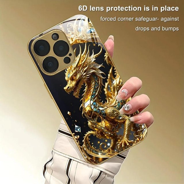 Silberne Handyhülle aus gehärtetem Glas für iPhone 14 - Bild 1