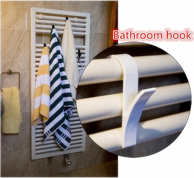 YANKE Bad Kleiderbügel Clips zur Lagerung als Handtuch und Schal Aufhänger in Weiß und Klar - Bild 1