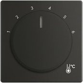 Busch-Jaeger Zentralscheibe Temperatur rund 1794 R-885 Thermostat in Schwarz - Bild 1