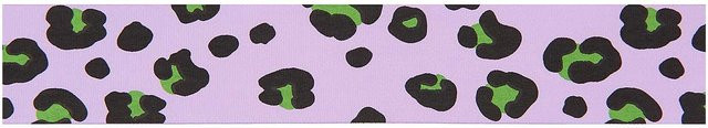 Rico Design Paper Poetry Taftband Acid Leo in Flieder mit Leoparden-Print, Breite: 3,8 cm, Länge: 3 m - Bild 1