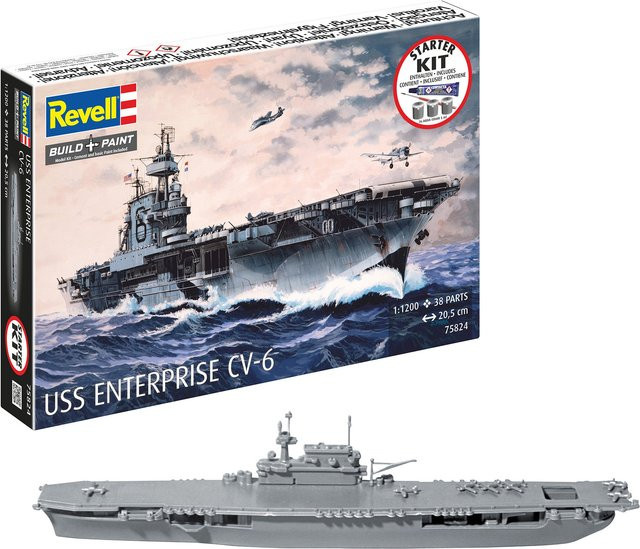 Revell Star Trek USS Enterprise CV-6, Starter Kit, 1:1200 - Bild 2