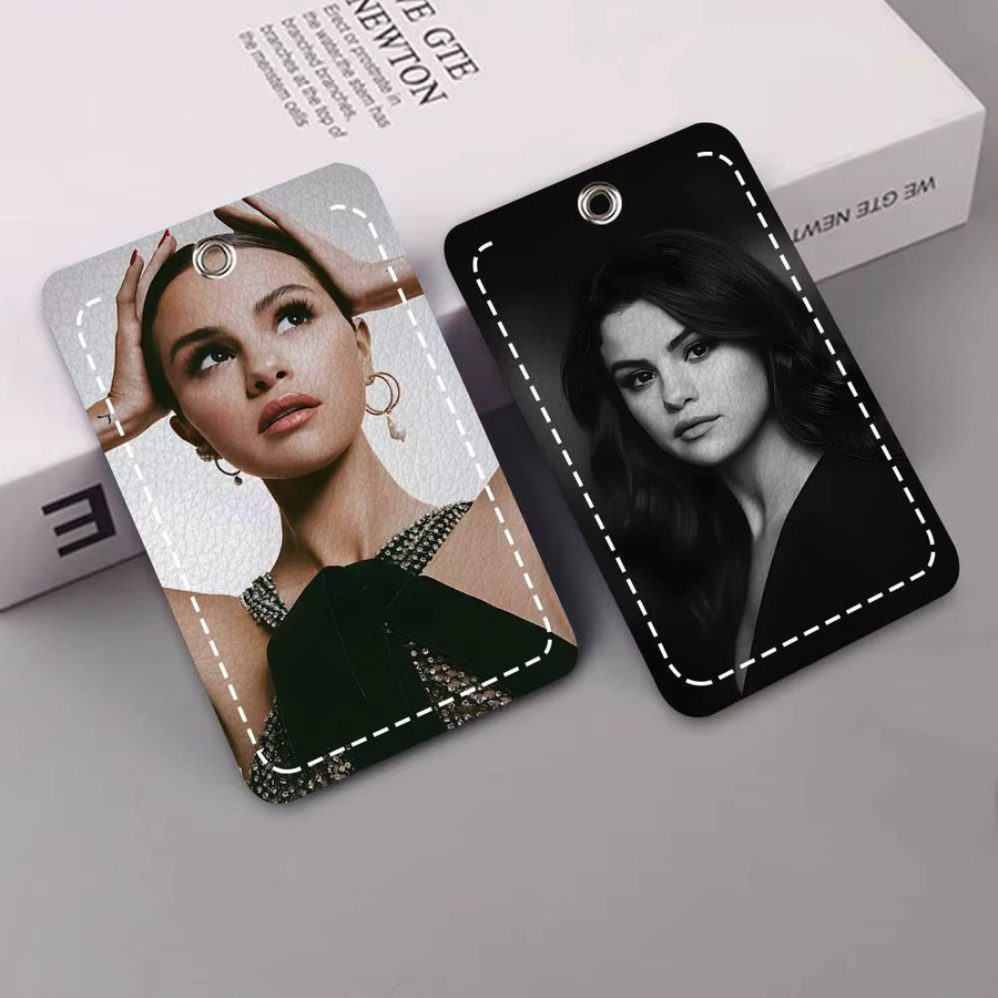 Schlüsselanhänger Leder, Kartenetui, S-Selena Gomez Sängerin - Bild 4