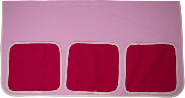 Homestyle4u Bett Tasche Stofftasche für Hochbett in Pink Rosa - Bild 1