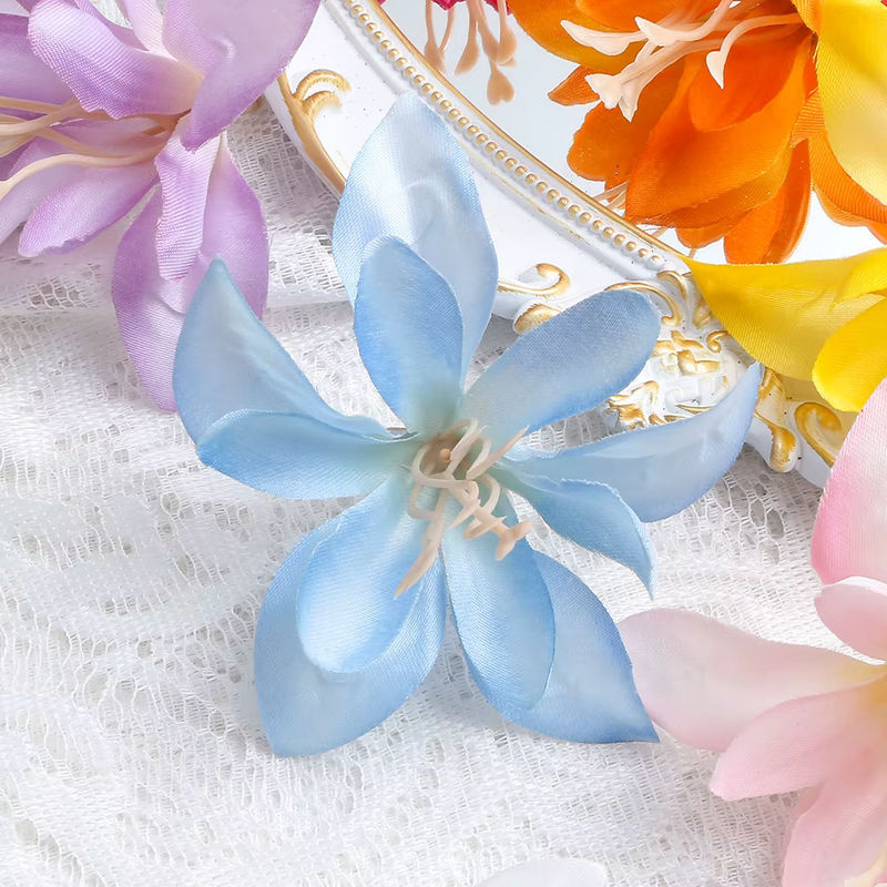10 oder 20 Stück Künstliche Lotusblumen aus Textil in Lila und Mehrfarbig für Dekorationen bei Hochzeiten oder zum Muttertag - Bild 5