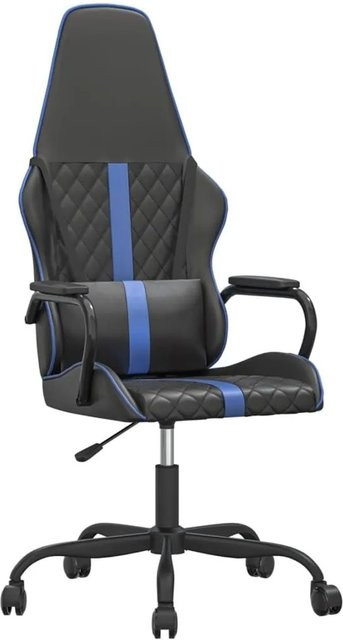 vidaXL Gaming-Stuhl in Schwarz und Blau aus Kunstleder mit Kopfstütze und Armlehnen - Bild 1