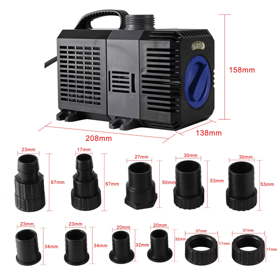 Forever Speed Teichpumpe als Filterpumpe für Koi-Teich und Bachlauf, Schwarz, 3600 l/h - Bild 7