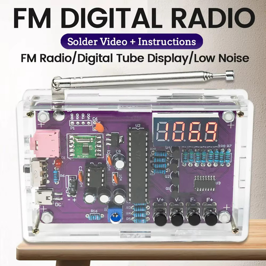 DIY FM Radio Elektronisches Bausatz-Kit mit Digital Display und einstellbarer Frequenz 87-108 MHz zum Löten für dein Projekt - Bild 5