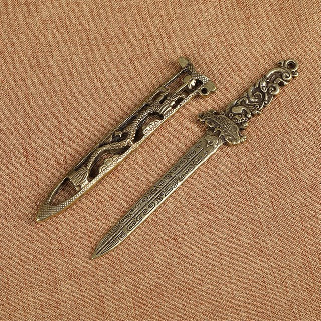 MOYU Anhänger Messing, Schwert, Gold, Unisex - Bild 1
