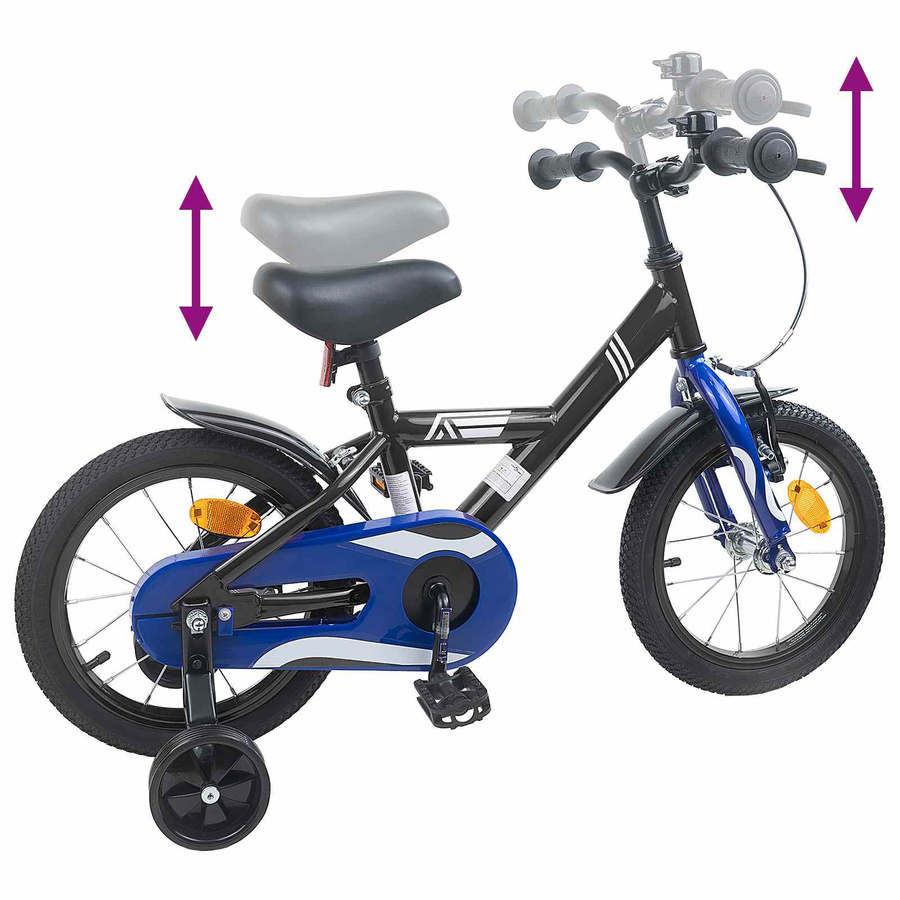 VD Home Furnishing Kinderfahrrad 12 Zoll Schwarz für Alter 2-4 Jahre - Bild 1