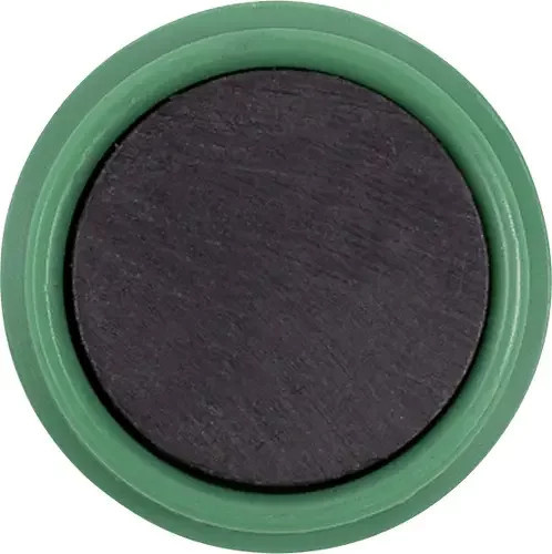 Magnetoplan Magnet Basic Serie runde Magnete aus Kunststoff, Farbe Grün, Durchmesser: 24 mm, 10 Stück - Bild 1
