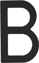 Intersteel Hausbuchstabe Buchstabe B aus Edelstahl in Schwarz - Bild 1