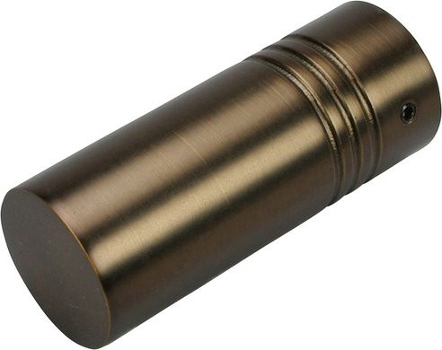 LIEDECO Endstück Zylinder aus Metall in Bronzefarben und Braun - Bild 1