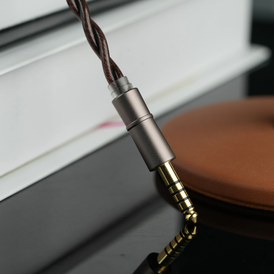 XINHS HA025 HiFi-Kopfhörer-Upgrade-Kabel mit MMCX und 0,78 mm 2PIN, 4,4 mm symmetrisch und 3,5 mm Anschluss, weiß - Bild 2