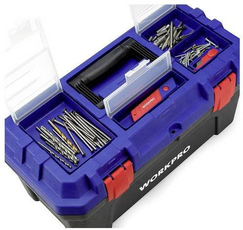 WorkPro WP283002 Werkzeugkasten unbestückt Blau Schwarz B/T/H: 50,7 x 25,9 x 25,9 cm - Bild 1