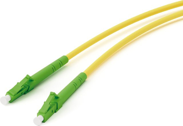 Vivanco Glasfaser Netzwerkkabel mit LC/APC-Stecker in Gelb für 10 Gbit Ethernet/LAN - Bild 1
