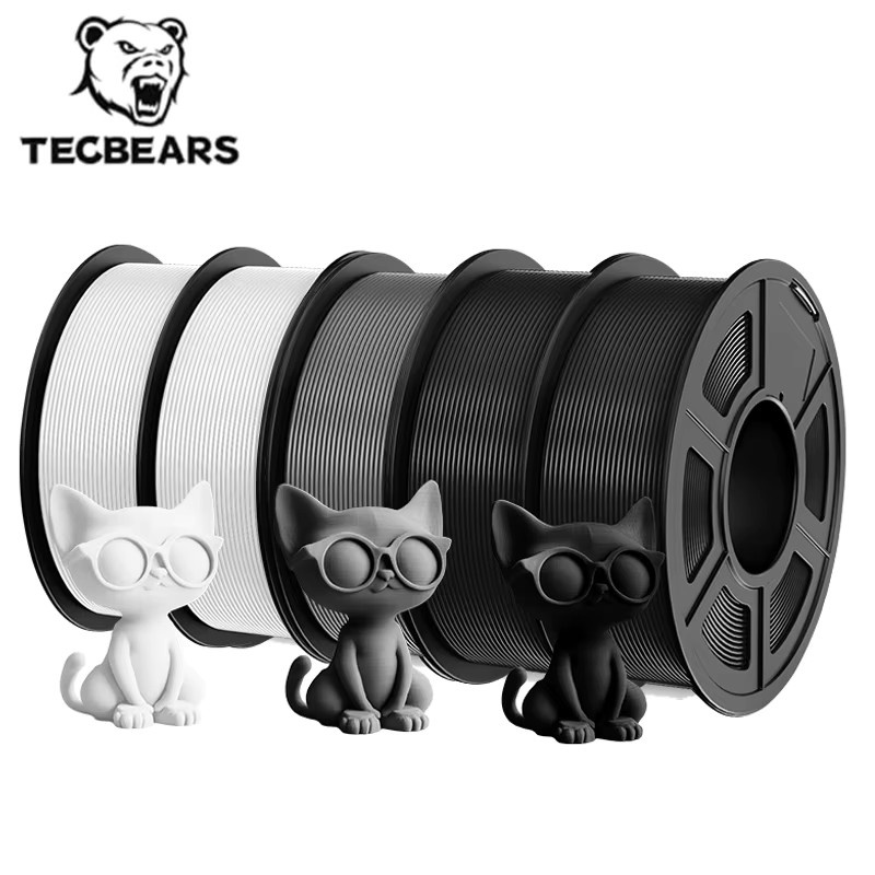 TECBEARS 3D-Filament Schwarz 1,75mm für FDM 3D-Drucker (5kg) - Bild 5