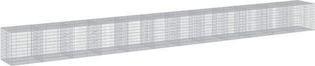 vidaXL Gabione mit Deckel aus verzinktem Eisen in Silber, B/T/H: 1200 x 100 x 100 cm - Bild 1