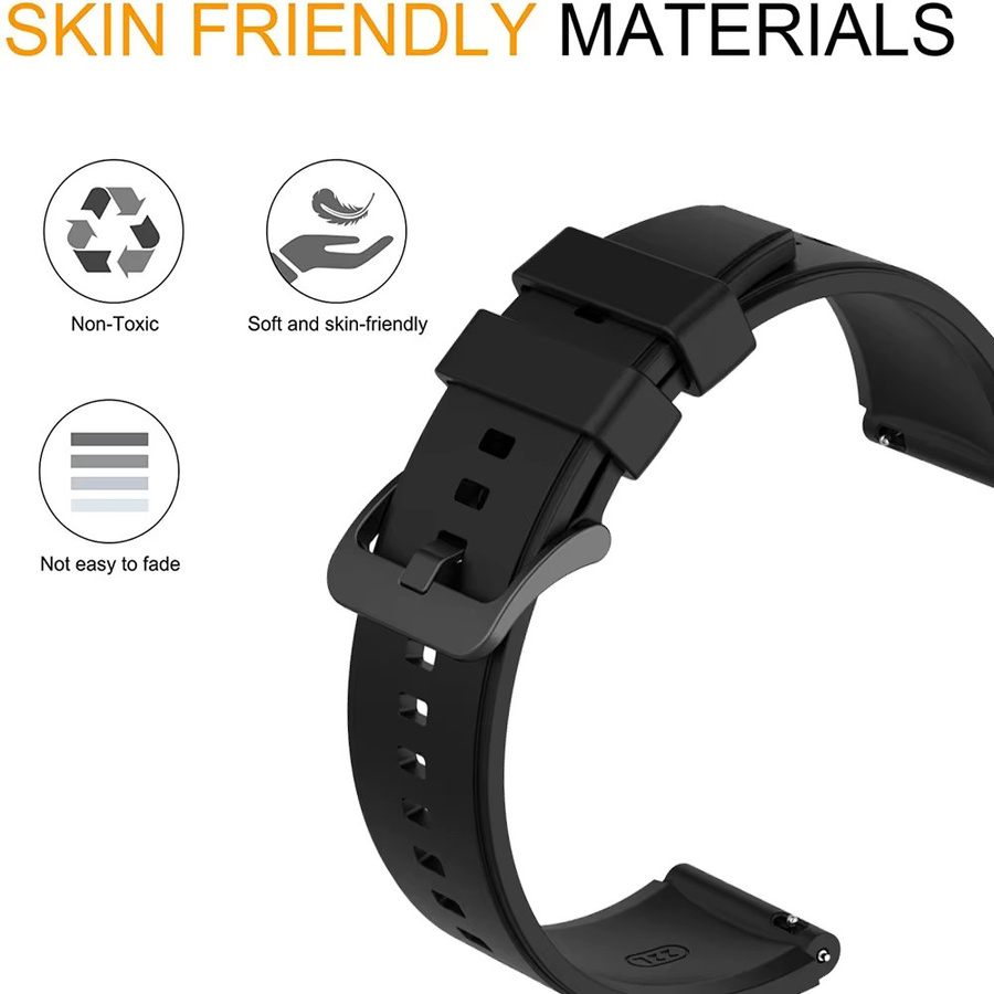 Huawei Uhrenarmband Silikon, Schwarz, Unisex - Bild 6