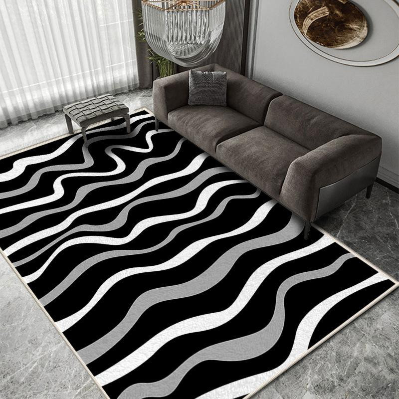 Schmutzabweisender Wohnzimmer Teppich Nordwind Sand aus Crystal Velvet, rutschfest, B/T: 60 x 90 cm - Bild 1