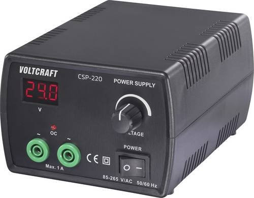 VOLTCRAFT CSP-220 Labornetzgerät mit einstellbarer Wechselspannung 0 - 24 V/AC, 1A (max.), 24W, 1 Ausgang - Bild 1