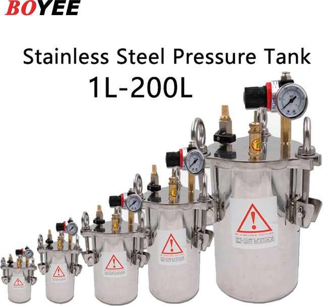 BOYEE 304 Edelstahl Dosiereimer Drucktank für flüssigen Kleber in Silber - Bild 1