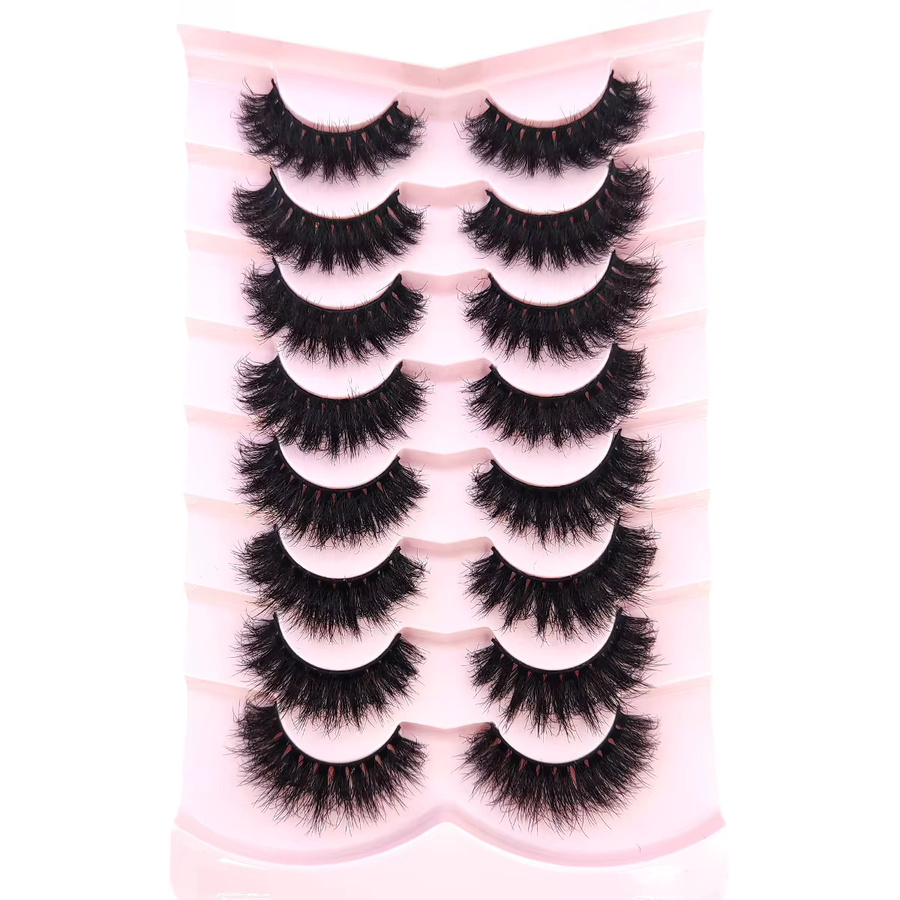 HBZGTLAD Falsche Wimpern, 5/8 Paar, Schwarz, Natürlich, Unisex - Bild 2