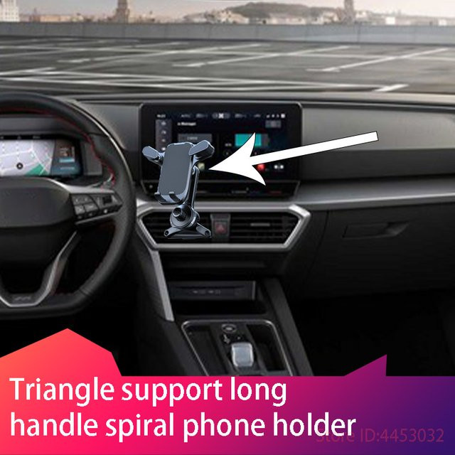 Smartphone Halterung für Lüftungsschlitze mit Schwerkraft-Funktion und GPS-Unterstützung in Schwarz für Seat Ibiza, Leon, Cupra, Ateca, Altea und Exeo - Bild 1