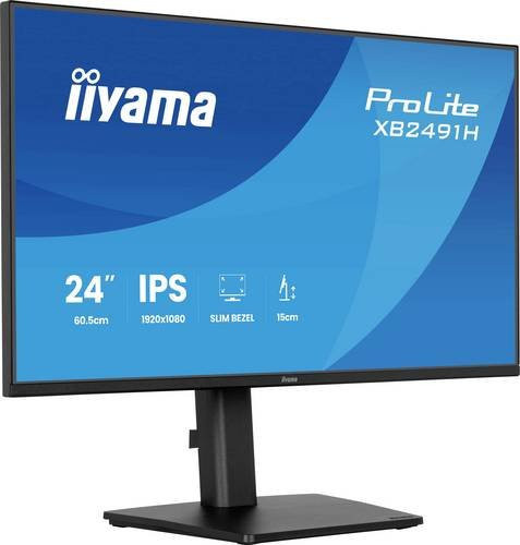 Iiyama ProLite XB2491H-B1 LED-Monitor in Schwarz mit 23.8 Zoll IPS Display, Full HD Auflösung und HDMI sowie DisplayPort - Bild 1