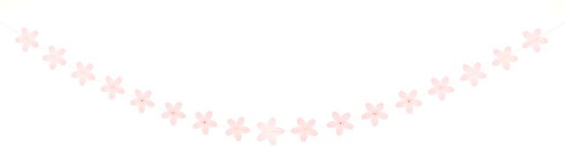 Rico Design Genähte Girlande Kirschblüten in Rosa - Bild 1