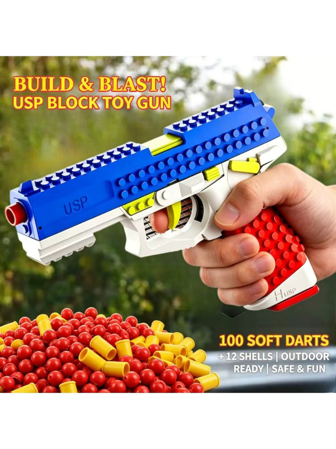 CTMA USP Soft Bullet Gun, Spielzeug, Schaumstoff, Rot, Gelb, Bunt / Mehrfarbig - Bild 7