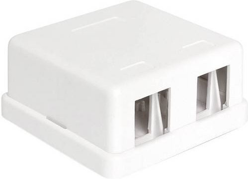 Delock 86207 Netzwerk-Patchpanel 2 Ports unbestückt, 1 HE, weiß - Bild 1