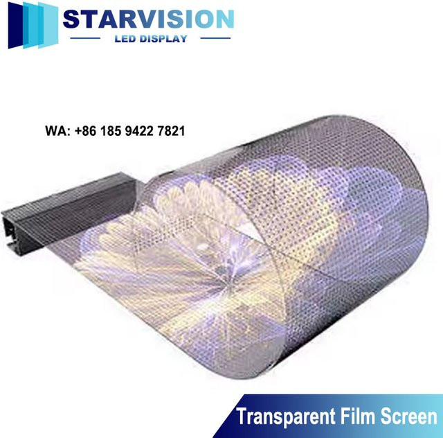 OUIO Ultradünner Flexibler Transparenter LED-Filmbildschirm Kristalldisplay-Panel für Werbung in Läden und Einkaufszentren - Bild 1