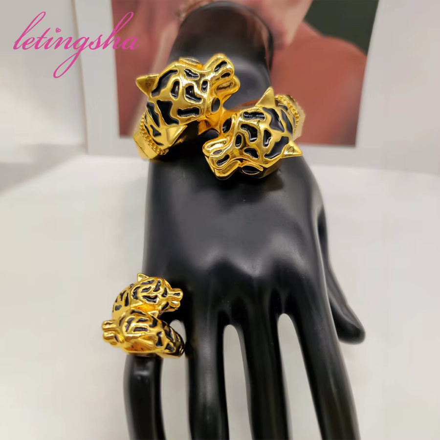 LETINGSHA Armreif Set, 18 Karat vergoldet, Gold, Unisex - Bild 2