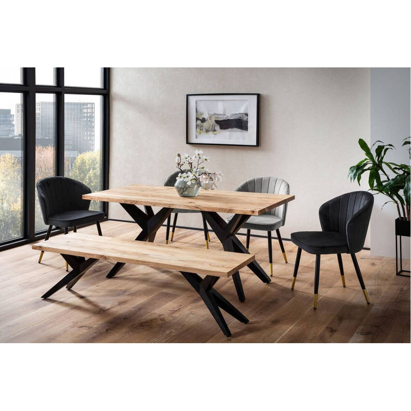Esstisch aus Akazie Massivholz in Braun im Loft-Stil, B/H/T: 200 x 76 x 100 cm - Bild 3
