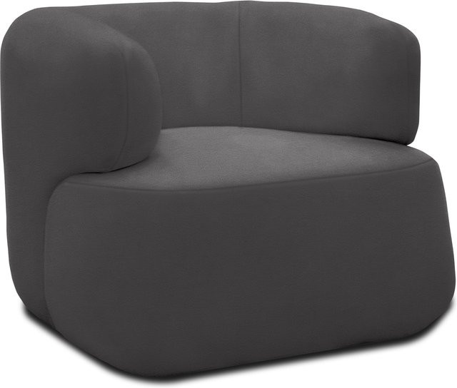 DOMO 2-Sitzer Sofa Calais in Dunkelgrau mit modernem Design, Breite: 90 cm, Tiefe: 86 cm, Höhe: 86 cm - Bild 1