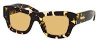 Bottega Veneta BV 1357S Sonnenbrille, Quadratisch, Vollrand, Kunststoff, Damen, Green, Brown - Bild 1