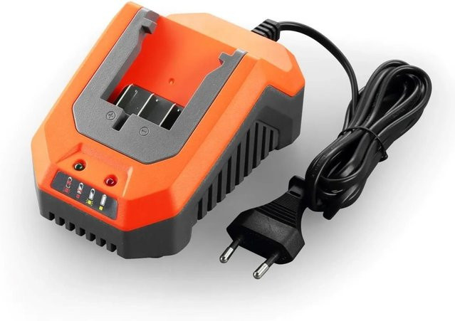 FUXTEC 20V Ladegerät mit 2,4A für Li-Ion Akkus in Orange - Bild 1