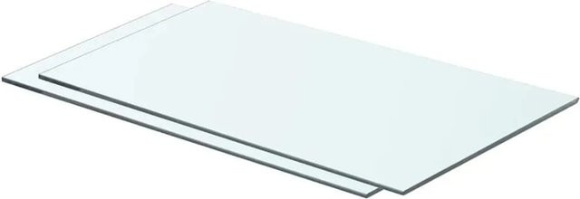 vidaXL Regalböden aus Hartglas, 2 Stück, Transparent, Breite: 60 cm, Tiefe: 30 cm, Höhe: 0,5 cm - Bild 1