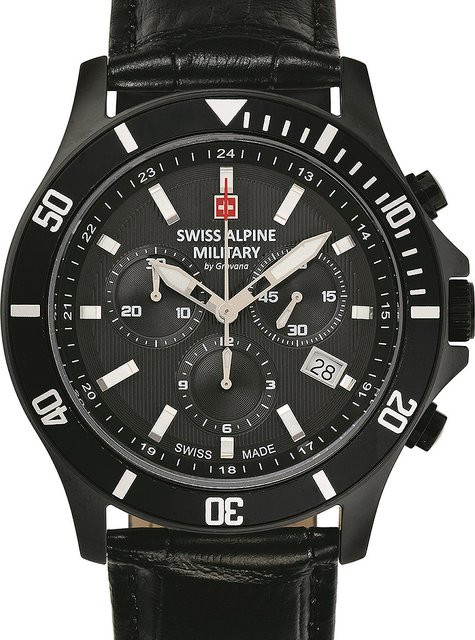 Swiss Alpine Military Chronograph, Quarz, Edelstahl, 42 mm, Herren - Bild 1