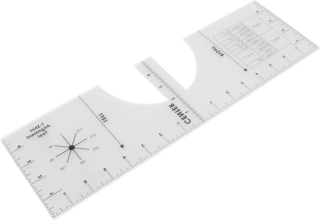 GoolRC T-Shirt Lineal aus transparentem PVC zur präzisen Ausrichtung in Weiß - Bild 1
