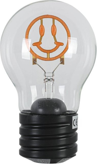 NOLO Akku-LED-Dekoleuchte Smily in Schwarz, Höhe: 12 cm, Durchmesser: 7 cm - Bild 1