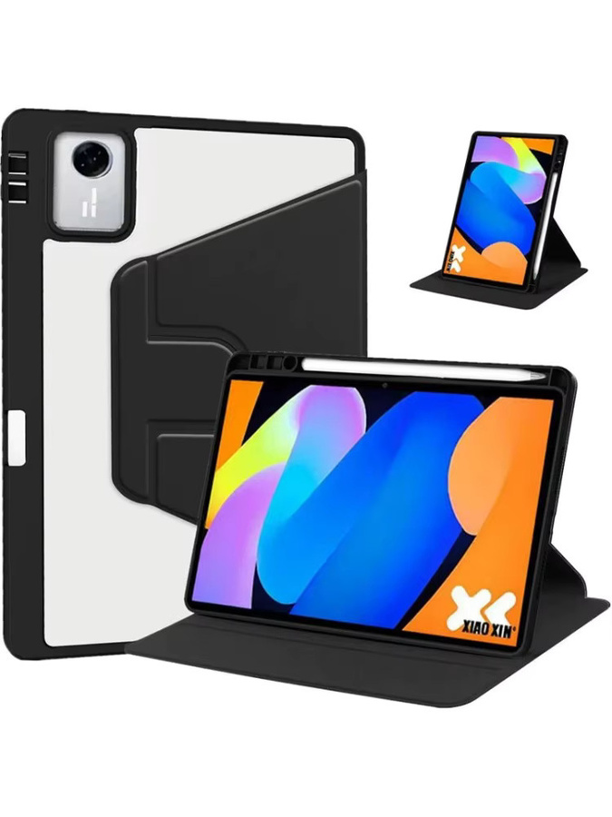 Lenovo Xiaoxin Pad 11 2025 / Idea Tab 11 / K11 Gen2 Schutzhülle aus rotierendem Acryl mit Stiftfach in Schwarz und Lila - Bild 7