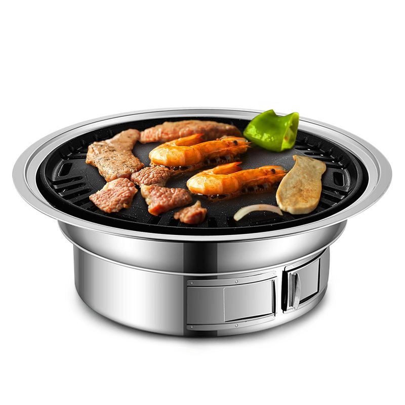TOMTOP JMS Tragbarer Koreanischer Holzkohlegrill aus Edelstahl in Silber - Bild 6