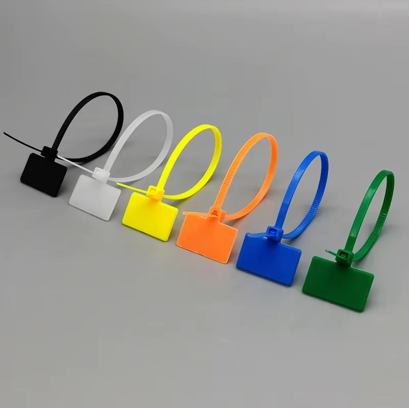 Easy Mark Nylon-Kabelbinder mit Etiketten zur Kabelkennzeichnung, 50 Stück, Mehrfarbig, B/T/H: 4 x 4 x 150 mm - Bild 3