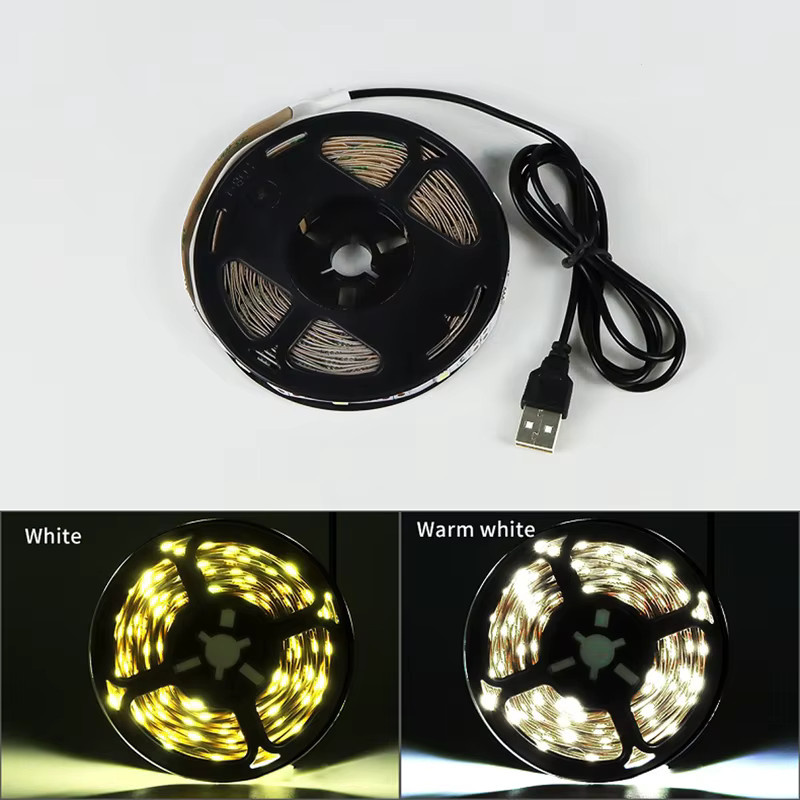 Guillermo USB-LED-Streifenlicht SMD 2835 als flexibles Beleuchtungsband für TV-Hintergrund und Heimdekoration in Weiß/Warmweiß - Bild 3